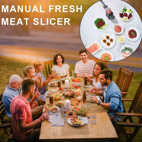 Fresh Meat Slicer, Manual Fresh Meat Cutter Food Slicer, Fresh Meat Slicing Shredding, Meat Cleavers -Gray in Saudi Arabia