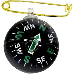 1 Survival Compass Ball Pin On Liquid Filled Camping Hiking Military Outdoor