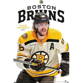 Trends International NHL Boston Bruins - David Pastrnák Feature Series 24 Wall Poster, 22.37" x 34.00", Unframed Version