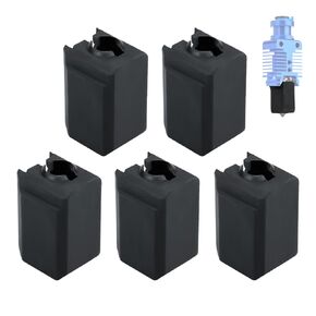 3D Printer Accessories for Bambu Labs X1C P1P P1S X1 Carbon Silicone Sock(5Pcs): for Nozzle Cover Extruder Hotend Protective Prevents Filament Buildup