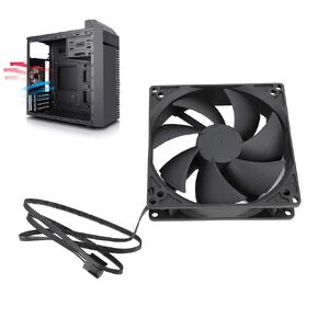 100mm PWM Case Fan, Low Noise Computer Cooling Fan with Double Ball Bearings, Intelligent Temperature Control, 4PIN Computer Case Fan