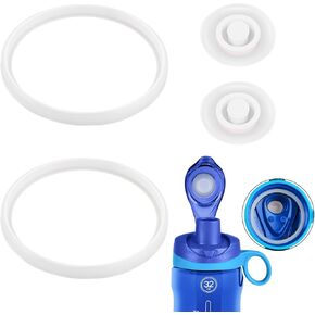 Leak Stopper and Replacement Gaskets Compatible with Pogo Plastic Water Bottle 18oz, 32oz, 40oz, 64oz, Pogo Water Bottle Lid Replacement