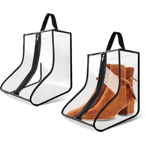 CiBiZi Tall Boot Bags Organizer for Travel Waterproof Cowboy Boots Bags for Storage Portable Shoe Travel Bags for Women Men Hangable Ski Boot Bags Dust-free Shoe Bags 4PACK