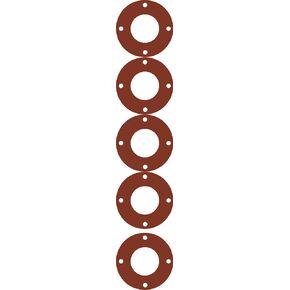 Sterling Seal CFF7237.300.125.150X5 7237 Red Rubber Full Face Gasket, 3.5" ID, 3" Pipe Size, 1/8" Thick, Pressure Class 150# (Pack of 5)