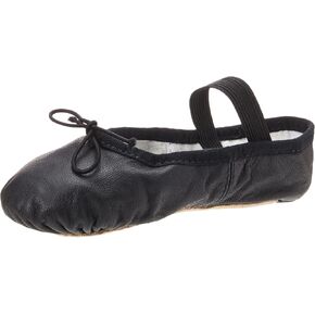 Bloch Dance Girl's Dansoft Full Sole Leather Ballet Slipper/Shoe, Black, 11.5 Little Kid