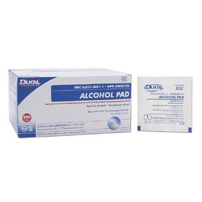Dukal Alcohol Prep Pads, Non-Sterile, 200 Pack