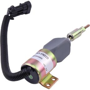 12V Fuel Shutoff Solenoid SA-3850-12 1751ES-12E6UC4B1S5 F1HZ9N392A Compatible with Ford 7.8L Engine New Holland 1085 1078 1079 Truck