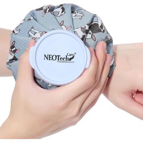 NeoTech Care Ice Bag, Screw Top Fillable, Reusable (Blue Bulldog Design, 5 inch)
