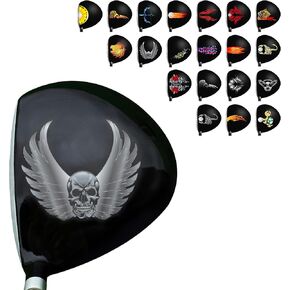 SANDIAN, UV DTF Rub on Transfer Decal Stickers for Golf Club Driver Wood Head, Golf Club Head On, Mugs, Cups, Car, Instant Install, Weather-Resistance, Scratch-Resistance (Full Pack 40)