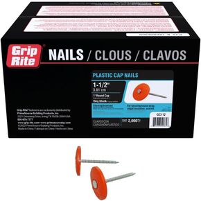 Grip-Rite GC112 1-1/2-Inch Round Plastic 2,000 Count