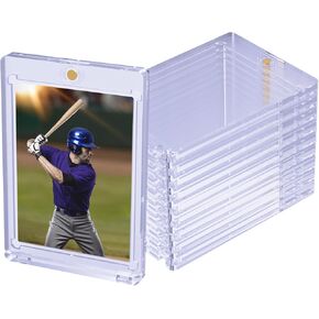 60ct Magnetic Card Holder, 35pt One Card Touch Holder for Trading Cards,Baseball Card Protectors Hard Plastic, Display Case for Collectible Cards Sport Cards Game Cards Top Loads for Cards Sleeves