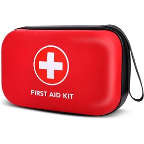 First-Aid-Kit-for-Car-Home-Travel-Camping-Businesses, 263pcs Compact Waterproof Hard Case, Public Emergency All Purpose Medical Kits - Perfect for Survival, Vehicles, Boat, Sports, Hiking (PUMIER)