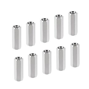 YOKIVE 10 Pcs M3 Spacers, Brass Hex PCB Standoffs Nuts, Keep Height Consistent, Great for Motherboard, Circuit Board, Electronics (Silver Tone, 12mm)