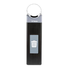 Avante™ Series, Black Trash Container, 30-Gallon Narrow, Gray Trash Panel, Gray Lid, Black Canopy, Liner Included