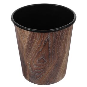 COHEALI Wood Trash Can Wastebasket Simulation Wood Small Garbage Can Waste Basket Recycling Bin Container for Bedroom, Bathroom, Kitchen, Office 7L