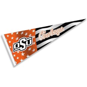 Oklahoma State Cowboys Nation USA Stars and Stripes Pennant Pennant Banner Flag