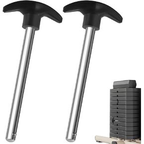 2Pcs Gym Weight Stack Pin, Locking Space Gym Pin Crescent-Shaped Drop Set Pins Gym Stainless Steel Training Loading Pin, Gym Pins for Weight Stack Home Gym Health Club Exercise Machine Accessories