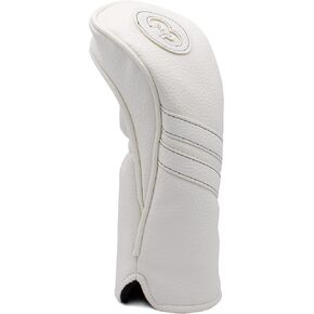ProActive Sports | Vintage Golf Club Head Covers | for Drivers, Fairway Woods, and Hybrids | Classy Headcovers That Fit Most Clubs | Classic Leather Look | 3-Wood Headcover | White