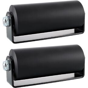 Skelang 2 Pcs Slide Gate Guide Roller, 6" Rolling Gates Guider with C Bracket, Nylon Sliding Gate Roller Assembly