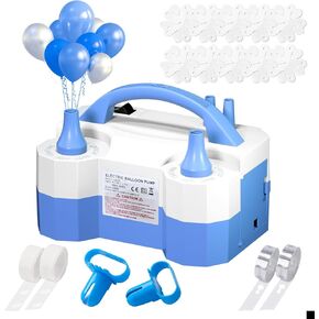 Balloon Pump, Balloon Pump Electric, Portable Dual Nozzle Electric Blower Air Pump Inflator for Party Decoration. Faster and Save Time