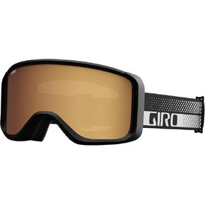 Giro Sagen Ski Goggles - Snowboard Goggles for Men, Women and Youth - Black/White Flow Strap with Amber Gold/Yellow Lenses