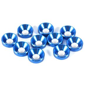 Countersunk Head Anodized Washers 10Pcs M5 Aluminum Alloy Cone Cup Head Screw Gasket Royal Blue