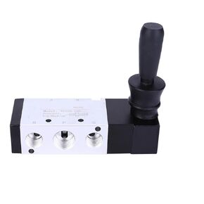 Pneumatic Manual Control Valve 5 Port 3 Position Hand L Valve 0~0.8Mpa Pneumatic Valve Control 2 Position 3 Way Air Toggle Spring Return L Manual Switch (4H330-10)
