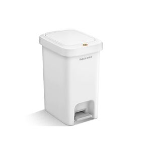 Small Bathroom Trash Can with Lid Soft Close, Garbage Can with Press Top Lid & Foot Pedal, Step Trash Can Waste Basket Trash Bin for Toilet, Office, Bedroom, RV, Kitchen, Living Room 1.9 Gallon