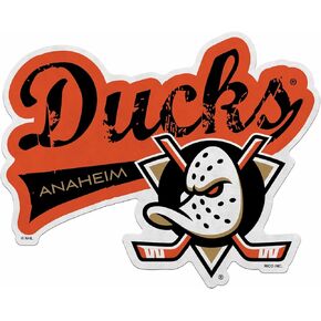 Rico Industries NHL Hockey Anaheim Ducks Distressed Shape Cut Pennant - Home and Living Room Décor - Soft Felt EZ to Hang