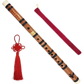 Chinese Dizi Bamboo Flute Retor Flute Instrument G Flute Beginner Orchestral Instruments (G Key)
