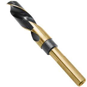 5/8" Diameter High Speed Steel Drill Bits M35 Cobalt Gold and Black Twist Drill Bit with 1/2" Reduced Shank for Stainless Steel, Metal, Wood(3 PCS)