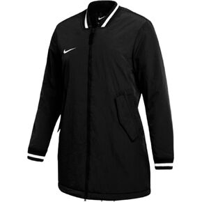 Nike WOMEN'S STOCK DUGOUT REPEL INSULATED JACKET, BLACK/WHITE, LARGE