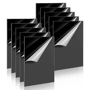 10 Pack 3.93x5.9 Acrylic Sheet 0.08" Thick, Plexiglass Sheet Black, Opaque Plastic plexiglass Board Acrylic Board for Wall Crafts Glass and Painting