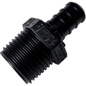 10 Pieces XFITTING 1/2" Pex x 1/2" Male NPT Adapter, Poly Alloy Pex Male, Plastic Male - Crimp Pex B, Black, 10 Packs