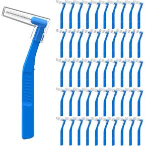 50 Count Angle Interdental Brushes for Braces, Tight(0.7mm), L- Shaped Interproximal Floss for Dental Plaque Removal Health