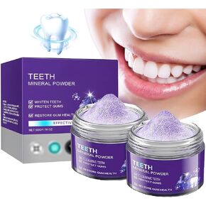 2pcs Teeth Restoration Mineral Powder, Mineral Tooth Powder, Effective in Strengthening Teeth and Gums, Fresh Breah (50g/1.76 oz)