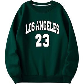 SweatyRocks Men's Letter Print Sweatshirt Crewneck Long Sleeve Loose Pullover Tops Streetwear