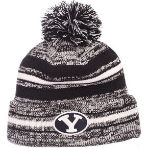 NCAA Zephyr Byu Cougars Mens Titanium Beanie, Adjustable, Heathered Charcoal/Team Color