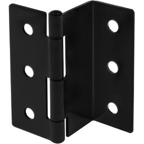 GBGS 6 Pcs 3" Half-Surface Chest Hinges,Black Offset Hinge for 1" Thick Door Panel,Max Load 66lb