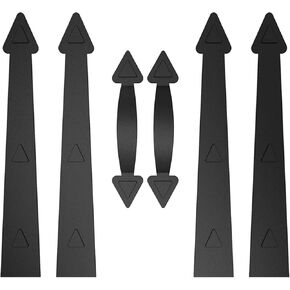 ZEKOO Garage Door Magnetic Decorative Hardware Kit Garage Door Magnets Accents Faux Hinges and Handle Garage Door Decoration Curb Appeal Set of 6, Black