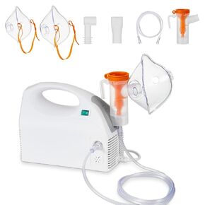 Nebulizer Set, Portable Nebulizer Machine, Compressor Nebulizer with Mask/Mouthpiece/Tubing Kits, Steam Inhaler for Home Travel