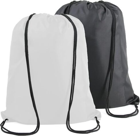 BeeGreen Black Drawstring Backpack Bags Bulk 2 Pack X-Large 22.4" L x 17.5" W Sports Cinch Sack Gym String Bags Machine Washable Heavy Duty String Backpack for Men Women in Saudi Arabia
