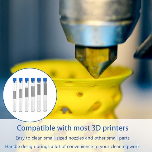 GIANTREE 60 PITS 3D طابعة طابعة طقم تنظيف فوهة ، طابعة طابعة ثلاثية الأبعاد منظف فوهة الفوهة ، إبر تنظيف فوهة من الفولاذ المقاوم للصدأ ، مجموعة أدوات الطابعة 3D من فوهة 3D (0.4 مم) in Saudi Arabia