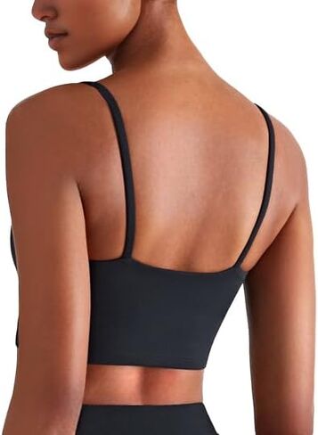Trutha Premium Quality Sports Bra Top مع حمالة صدر مدمجة للنساء- الدعم المنخفض لليوغا والتدريب واللياقة البدنية in Saudi Arabia