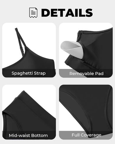 Tempt Me Women High Waisted Bikini Set Athletic Two Piece Swimsuits Sporty High Cut Bathing Suit with Scoop Neck in Saudi Arabia