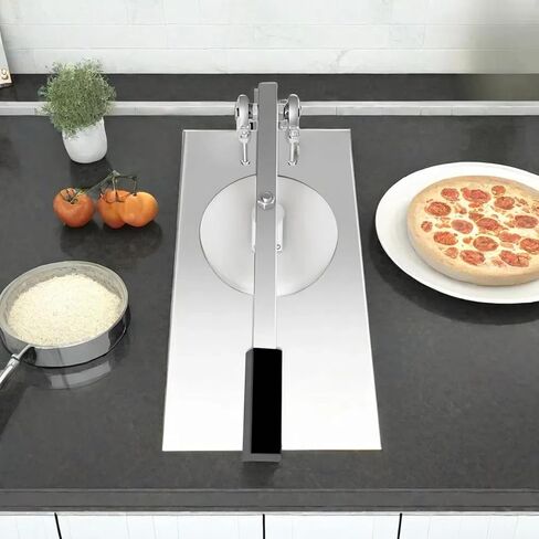 آلة الصحافة اليدوية للبيتزا العجين ، 7.87 بوصة/ 20 سم من آلة شيتر العجين ، عجينة الفولاذ المقاوم للصدأ تسطيح مكابس مع صياغة الصحافة الكبيرة لفطائر بيتزا المعجنات التجارية الاستخدام التجاري in Kuwait