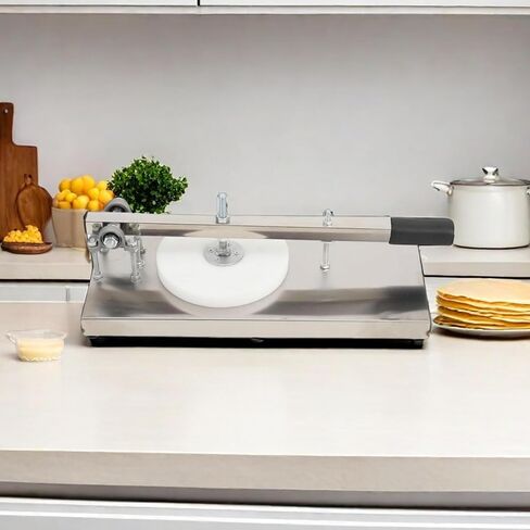 آلة الصحافة اليدوية للبيتزا العجين ، 7.87 بوصة/ 20 سم من آلة شيتر العجين ، عجينة الفولاذ المقاوم للصدأ تسطيح مكابس مع صياغة الصحافة الكبيرة لفطائر بيتزا المعجنات التجارية الاستخدام التجاري in Kuwait