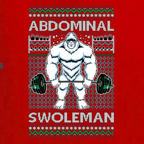 سترة سانتا جيم ليفتنج مرحبًا بكم في سترة North Swole Ugly Christmas للجنسين بياقة دائرية in Kuwait