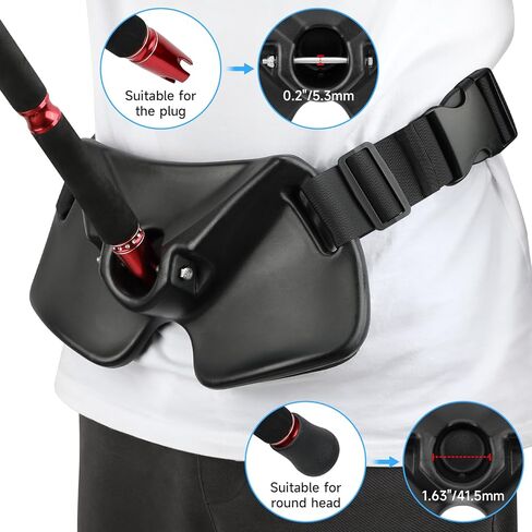 SAN LIKE Fishing Belt Rod Holder Adjustable Fishing Fighting Waist Belt with EVA Padded Great Plastic Material Fighting Belt Suitable for Round Head and Plug Rods White in Kuwait