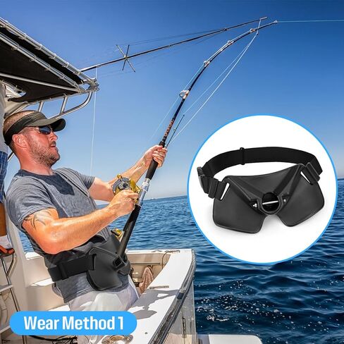 SAN LIKE Fishing Belt Rod Holder Adjustable Fishing Fighting Waist Belt with EVA Padded Great Plastic Material Fighting Belt Suitable for Round Head and Plug Rods White in Kuwait